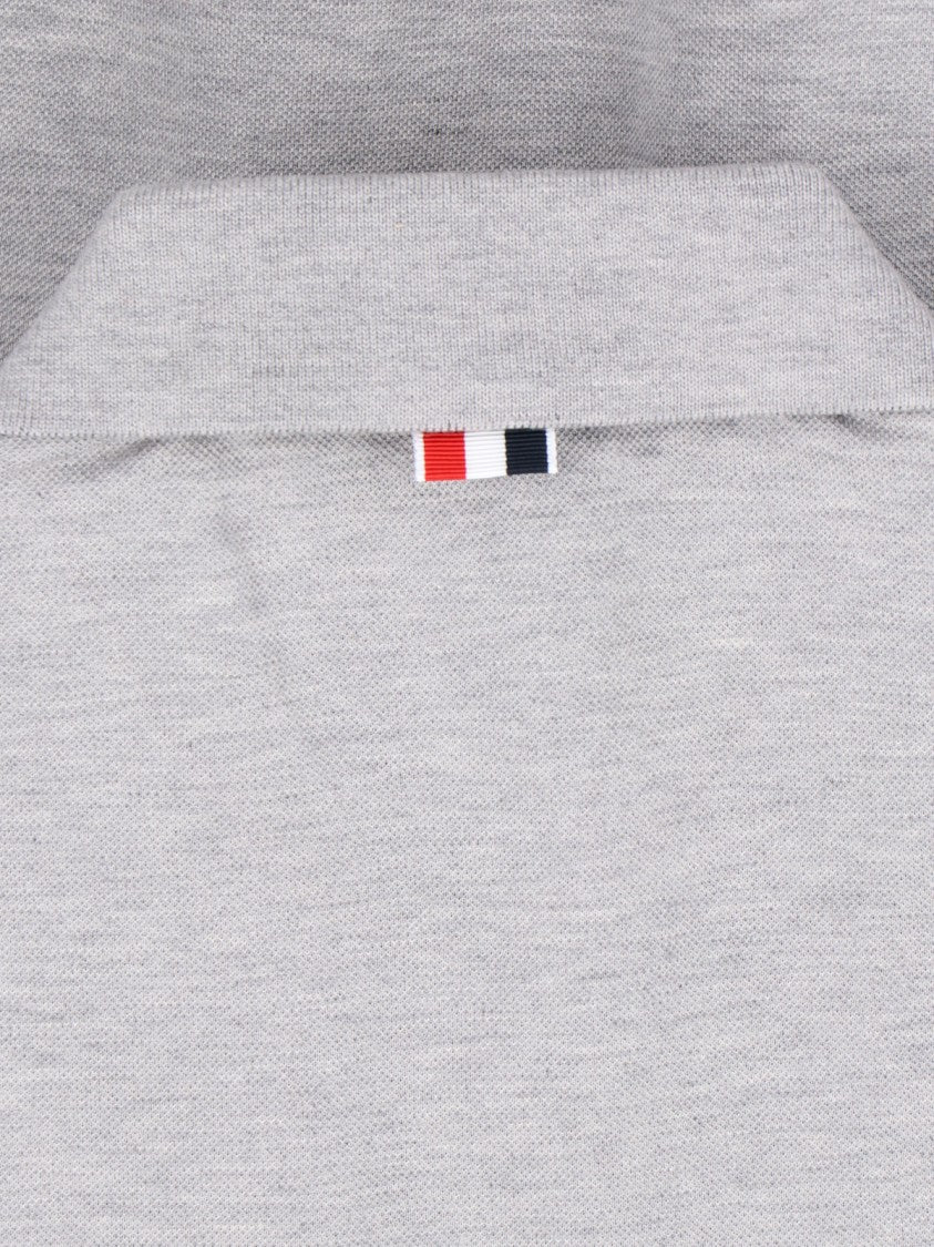 Thom Browne Polo Logo "Pique Pocket" – Gray