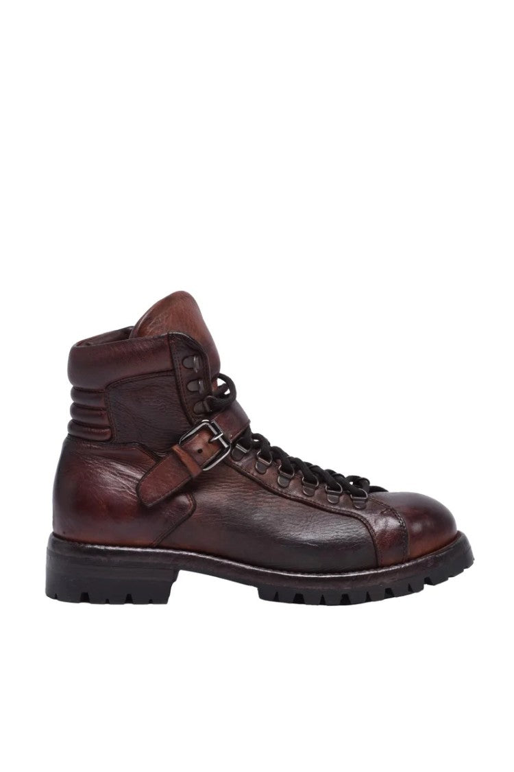 Eleventy Lace-Up Boots - Brown