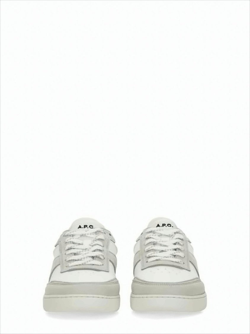 A.P.C. Low-Top Sneakers With Light Grey Suede Overlays