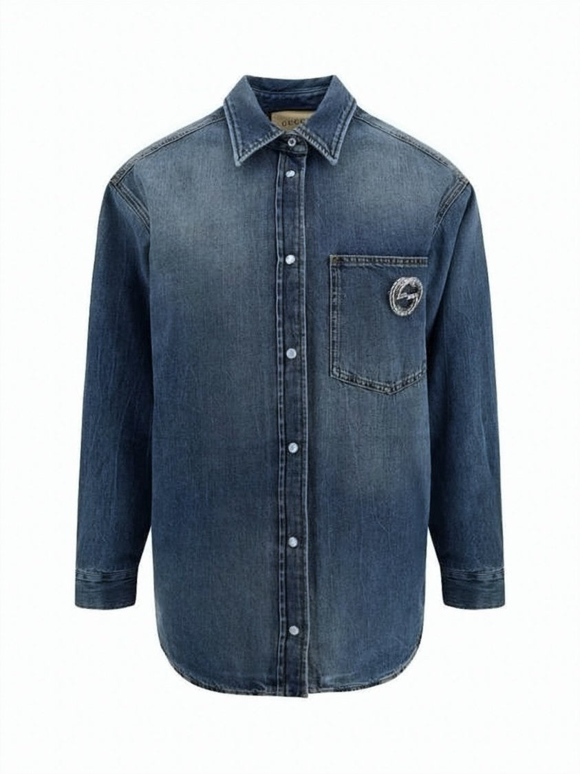 Gucci Denim Shirt With Classic Button-Down Front