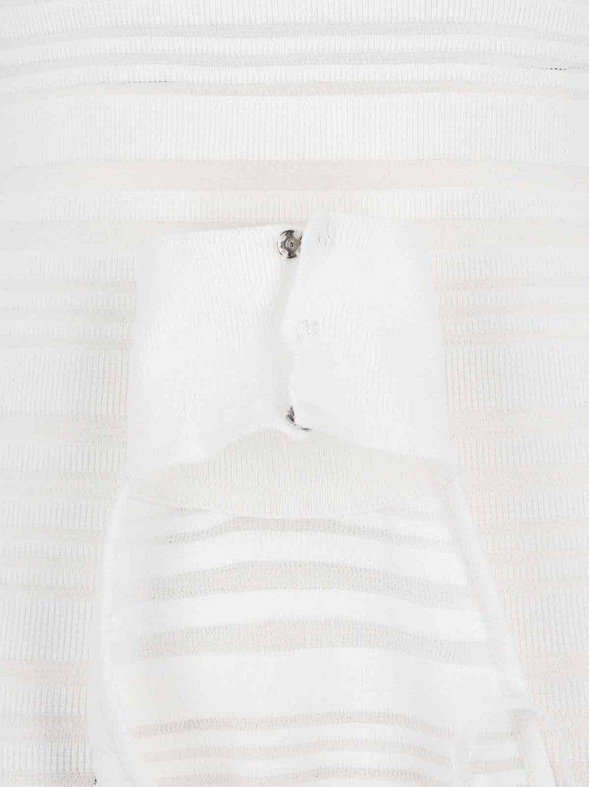 Andreâdamo Ribbed Knit Midi Dress – White