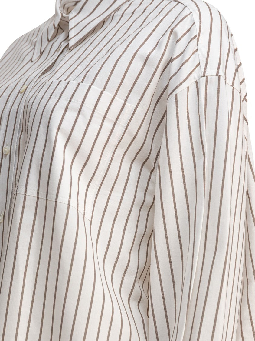 Brunello Cucinelli Vertical Stripe Cotton Shirt