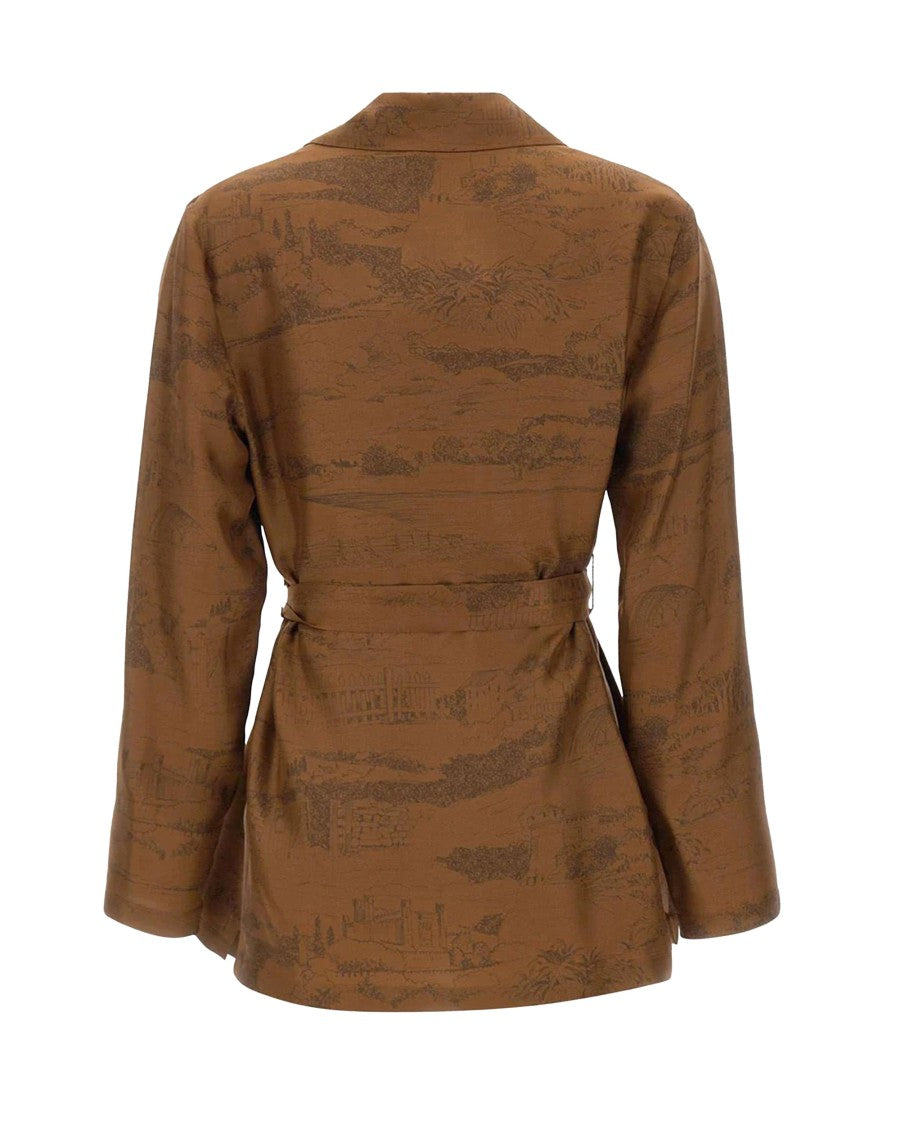 Max Mara Chocolate Silk Jacket
