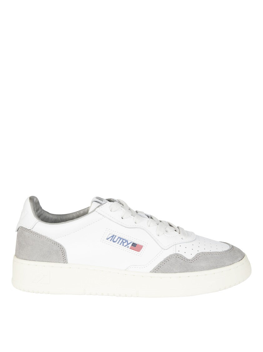 Autry Low-Top Light Grey Suede Sneakers