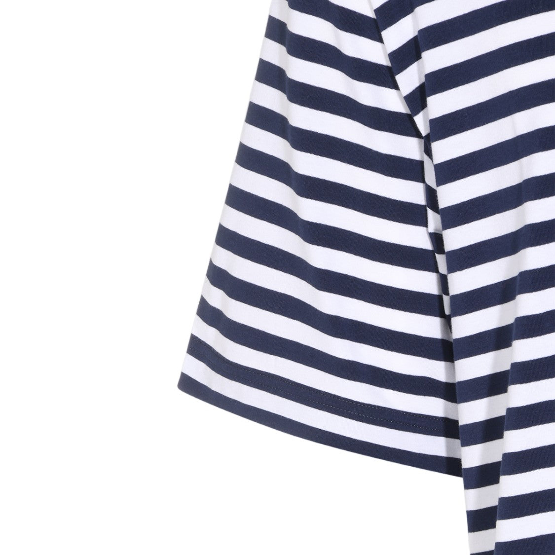 Dolce & Gabbana Horizontal Stripe T-Shirt With Contrast Collar