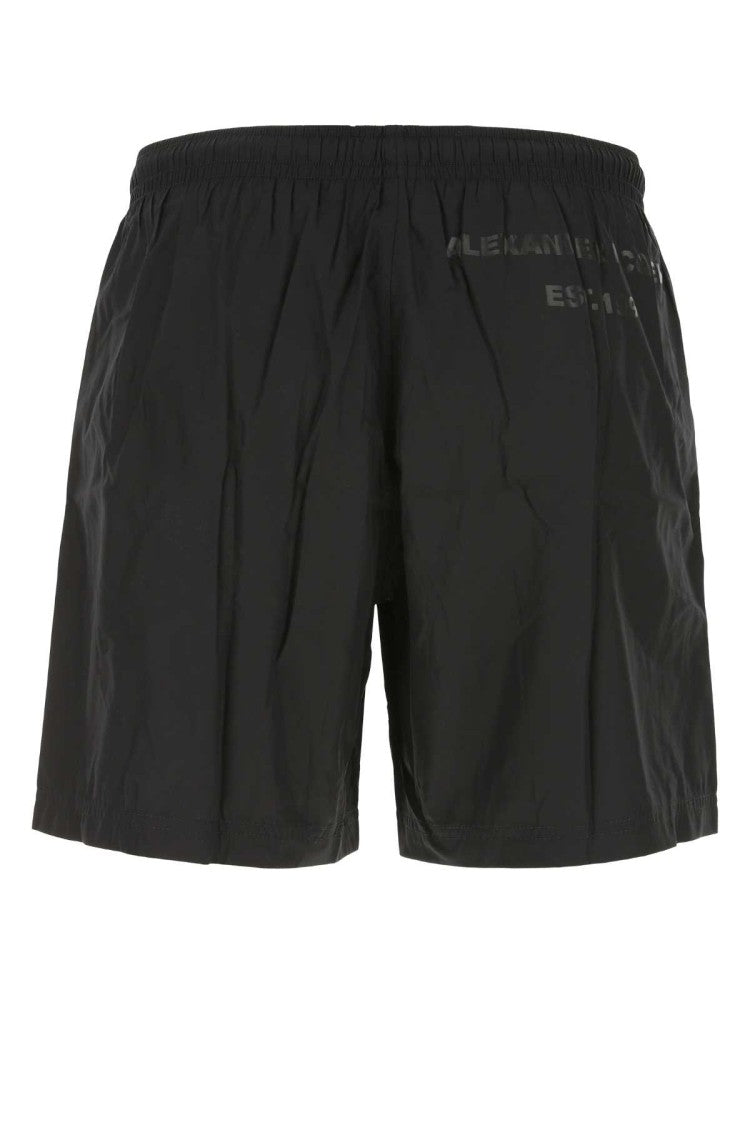 Alexander Mcqueen Black Nylon Swimming Shorts