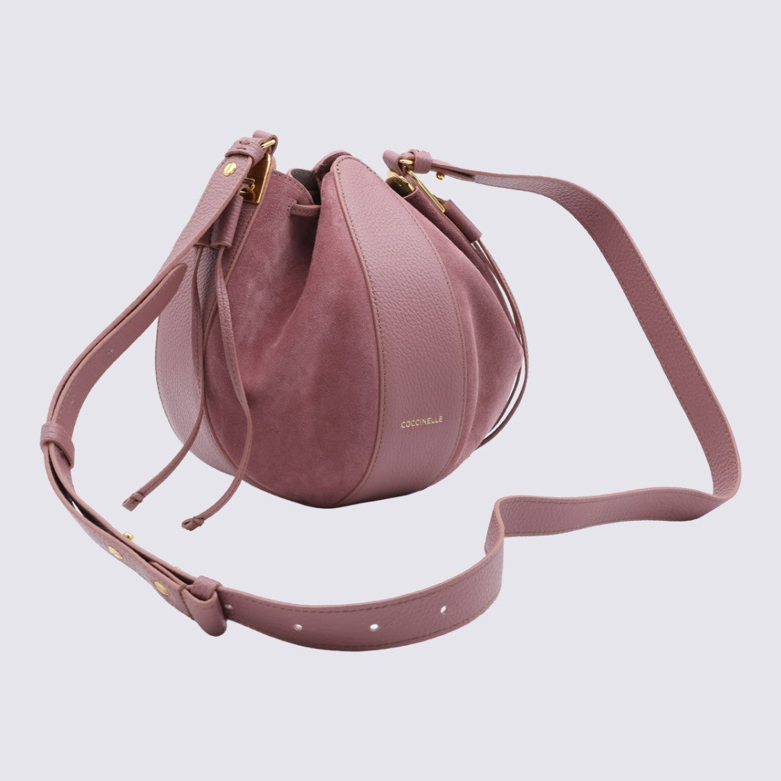 Coccinelle Bucket Bag With Suede Body And Leather Panel