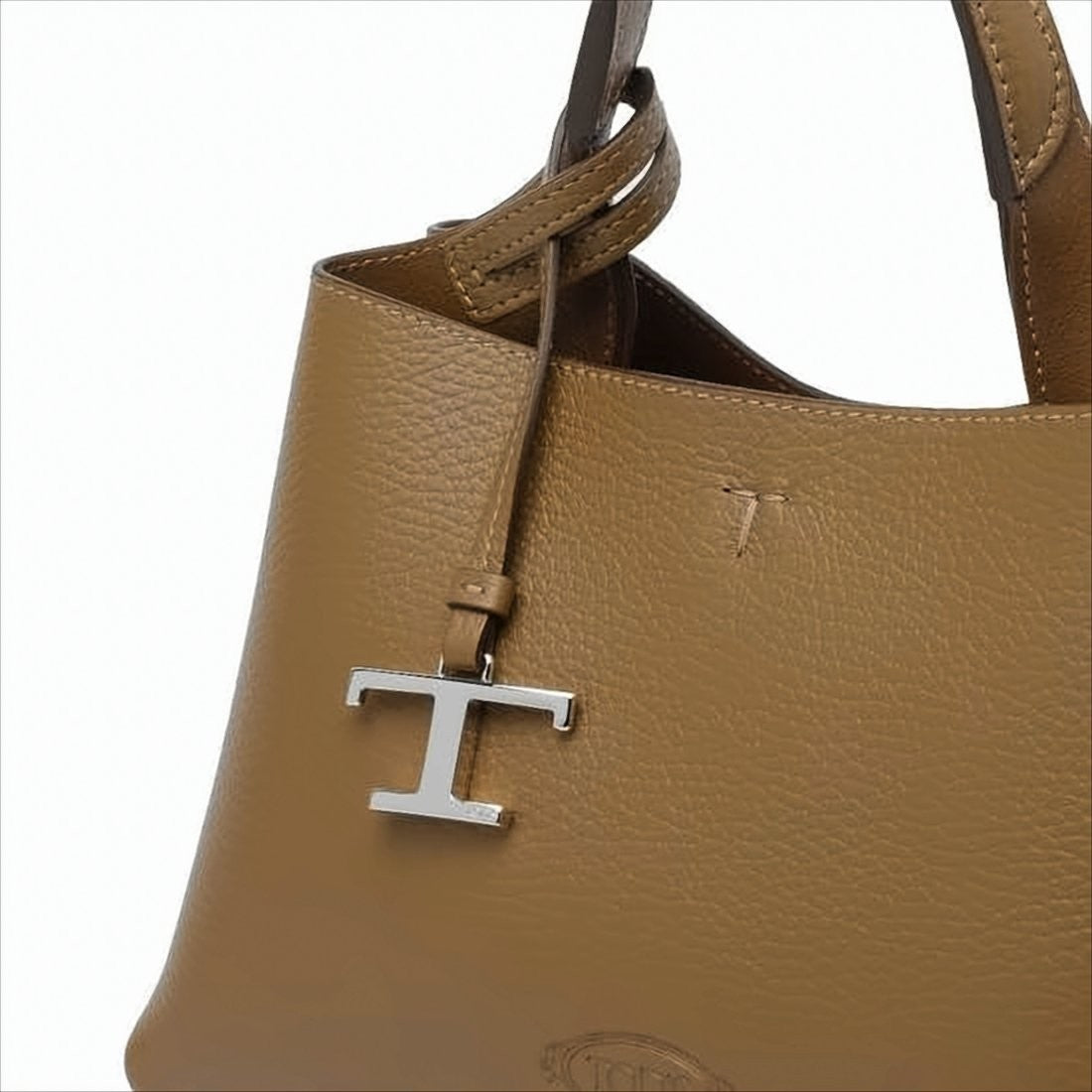 Tod's Textured Calf Leather Tote Bag With Detachable Strap