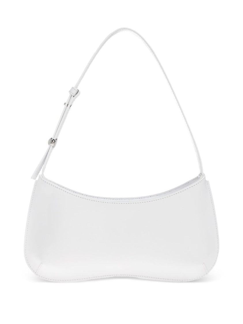 Jacquemus White Elongated Minimalist Silk Shoulder Bag