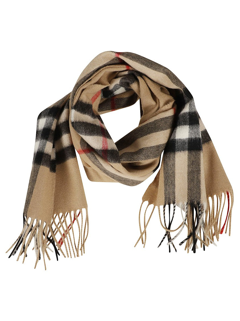 Burberry Check Pattern Cashmere Scarf