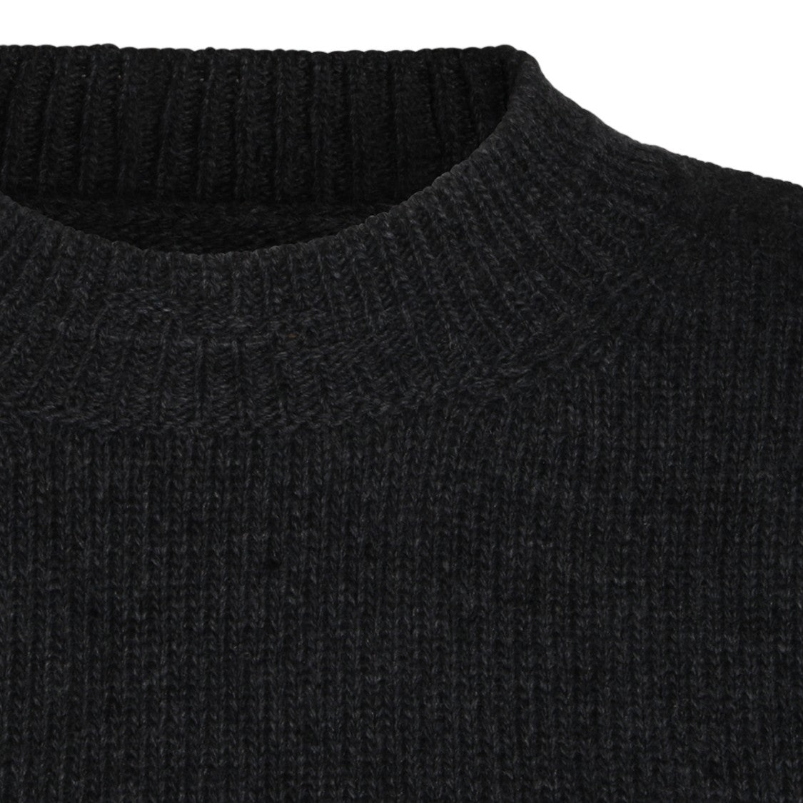 Mm6 By Maison Margiela Fitted Crewneck Ribbed Knit Sweater