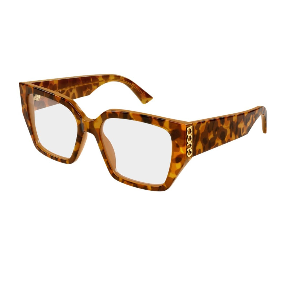 Gucci Havana Recycled Acetate Bold Square Sunglasses