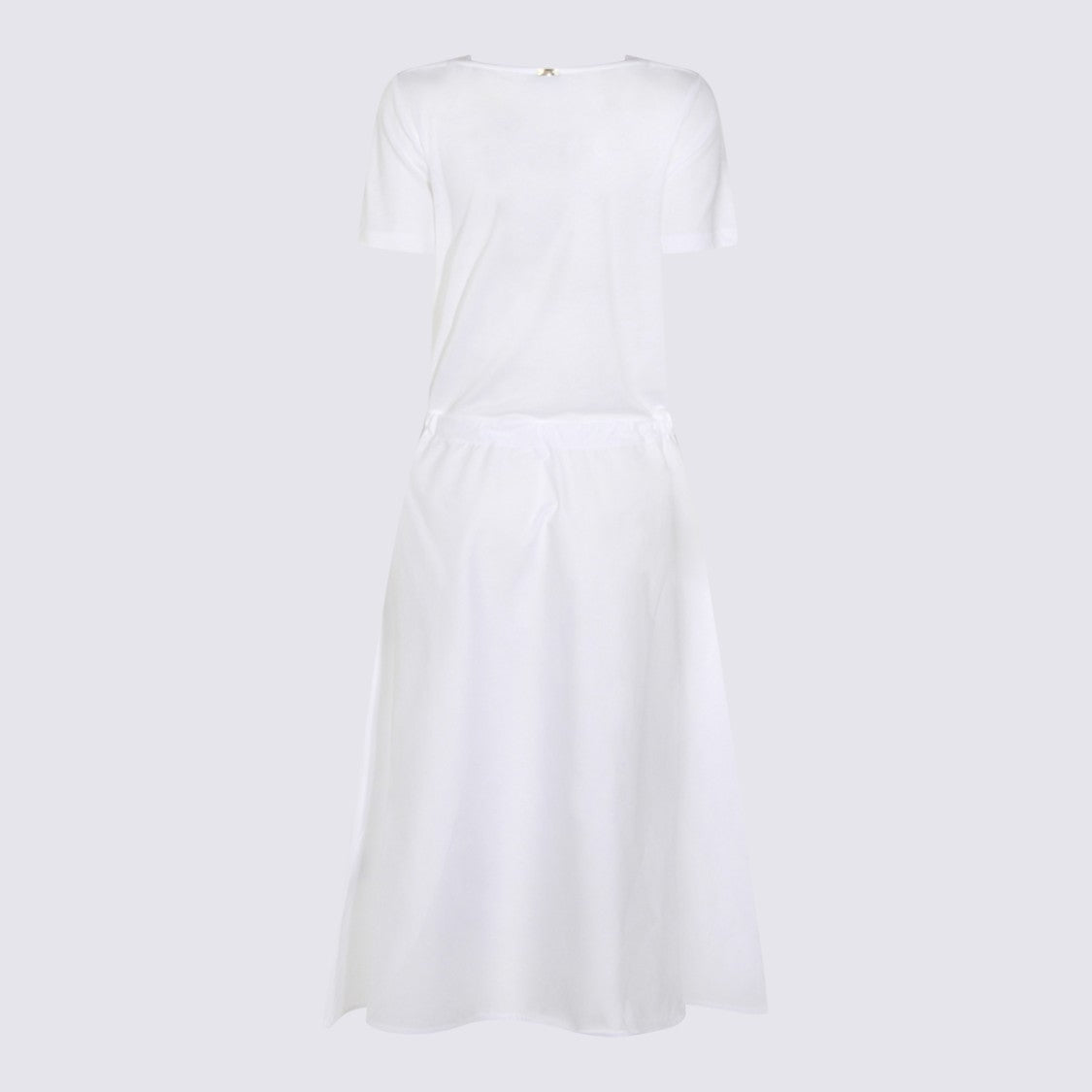 Herno Fitted Bodice Dress With Flared Skirt And Adjustable Ties