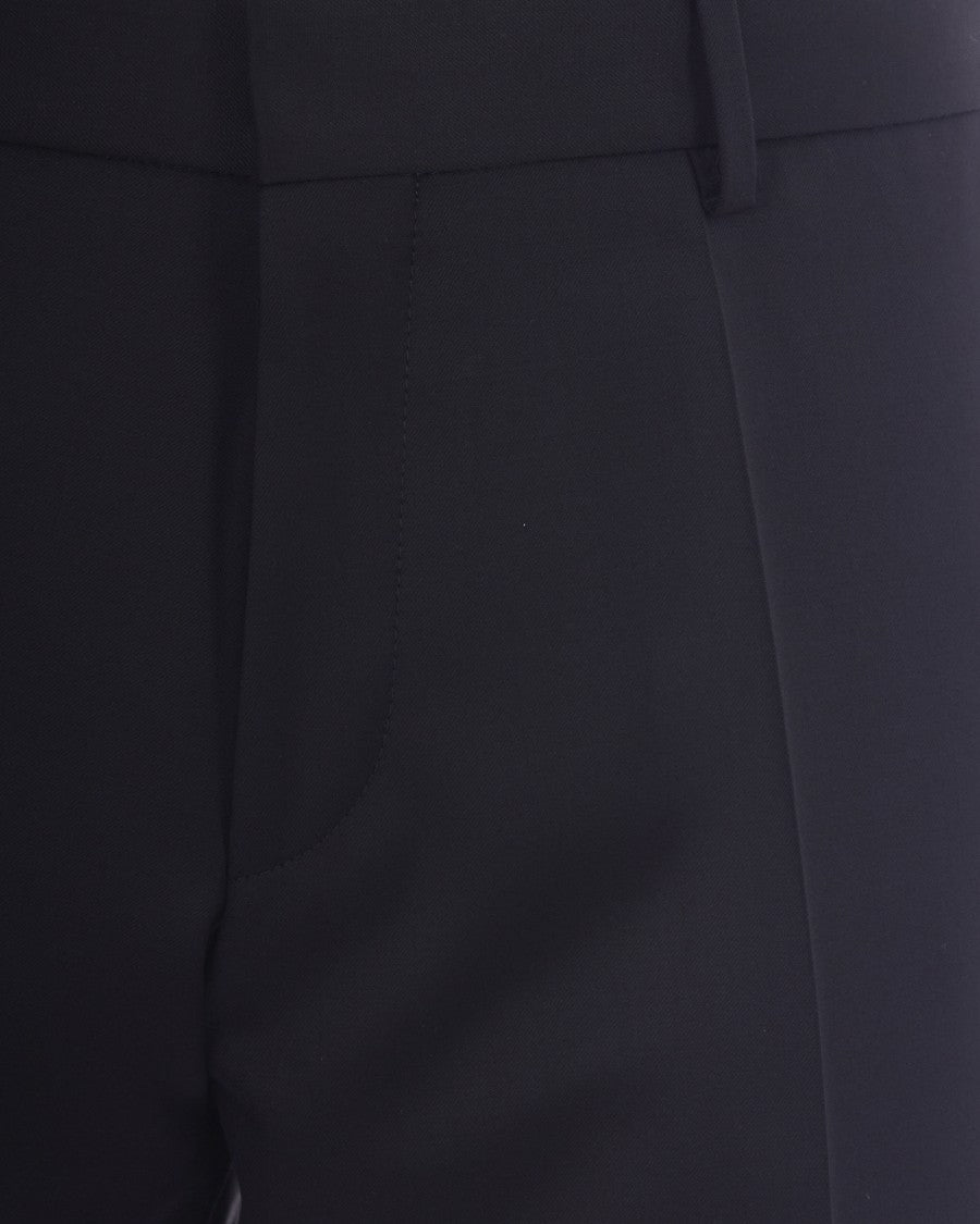 Boss Slim Fit Trousers In Fine Virgin Wool With Pleats