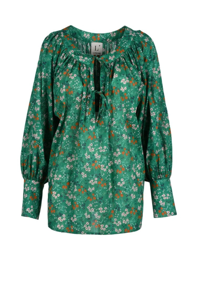L Autre Chose Green Cotton Knitwear Top