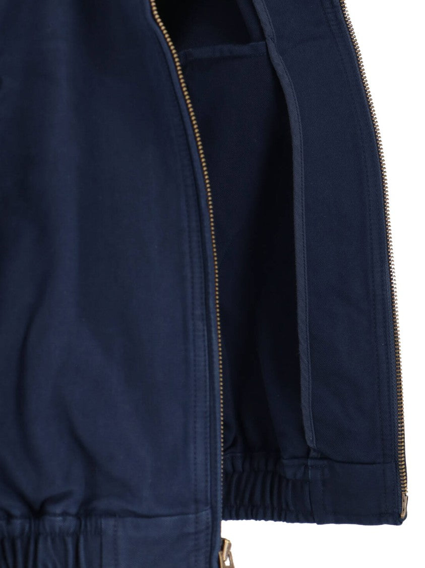 Polo Ralph Lauren Blue Embroidered Cotton Zip Jacket