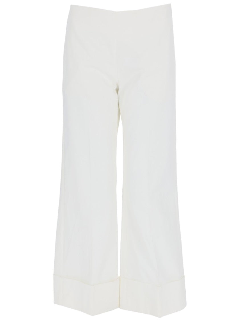 Fay Cotton-Blend Cropped Wide-Leg Pants