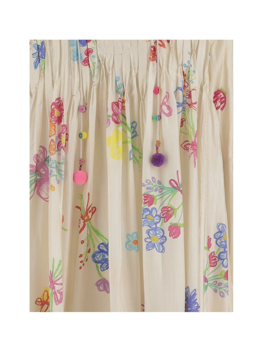 Pero Silk Dress With Floral Pattern