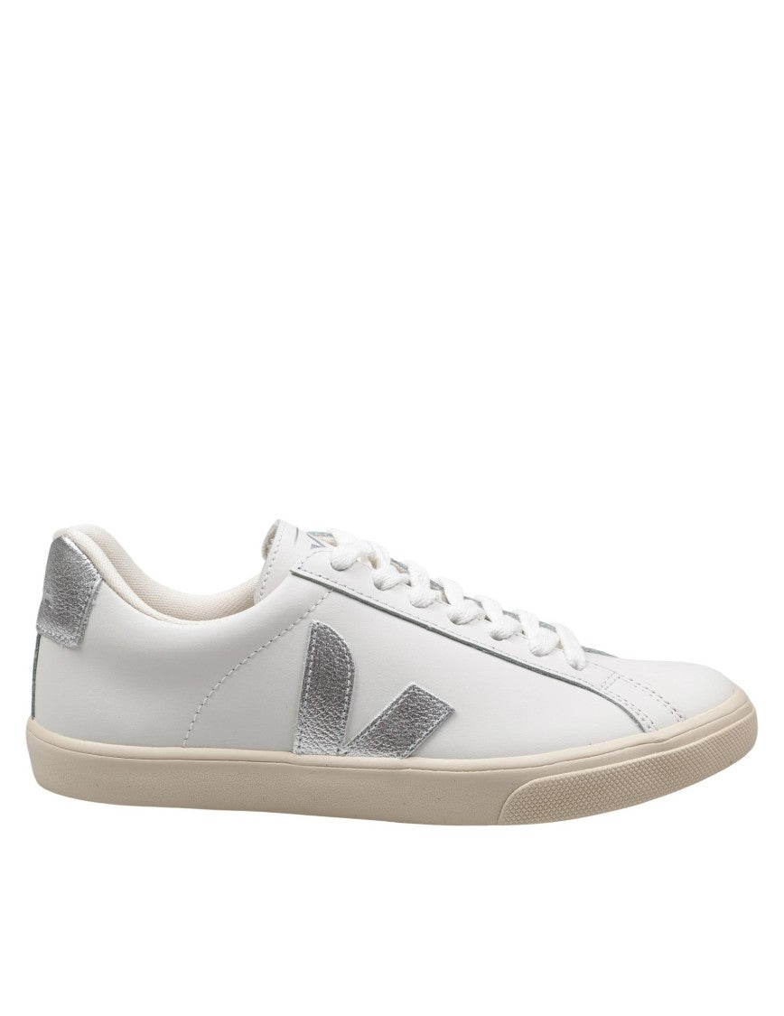 Veja Esplar Chrome-Free Leather Sneakers White/Silver