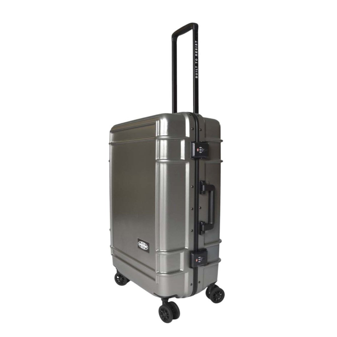 Eastpak Minimalist Hard-Shell Suitcase With Smooth Metallic Finish