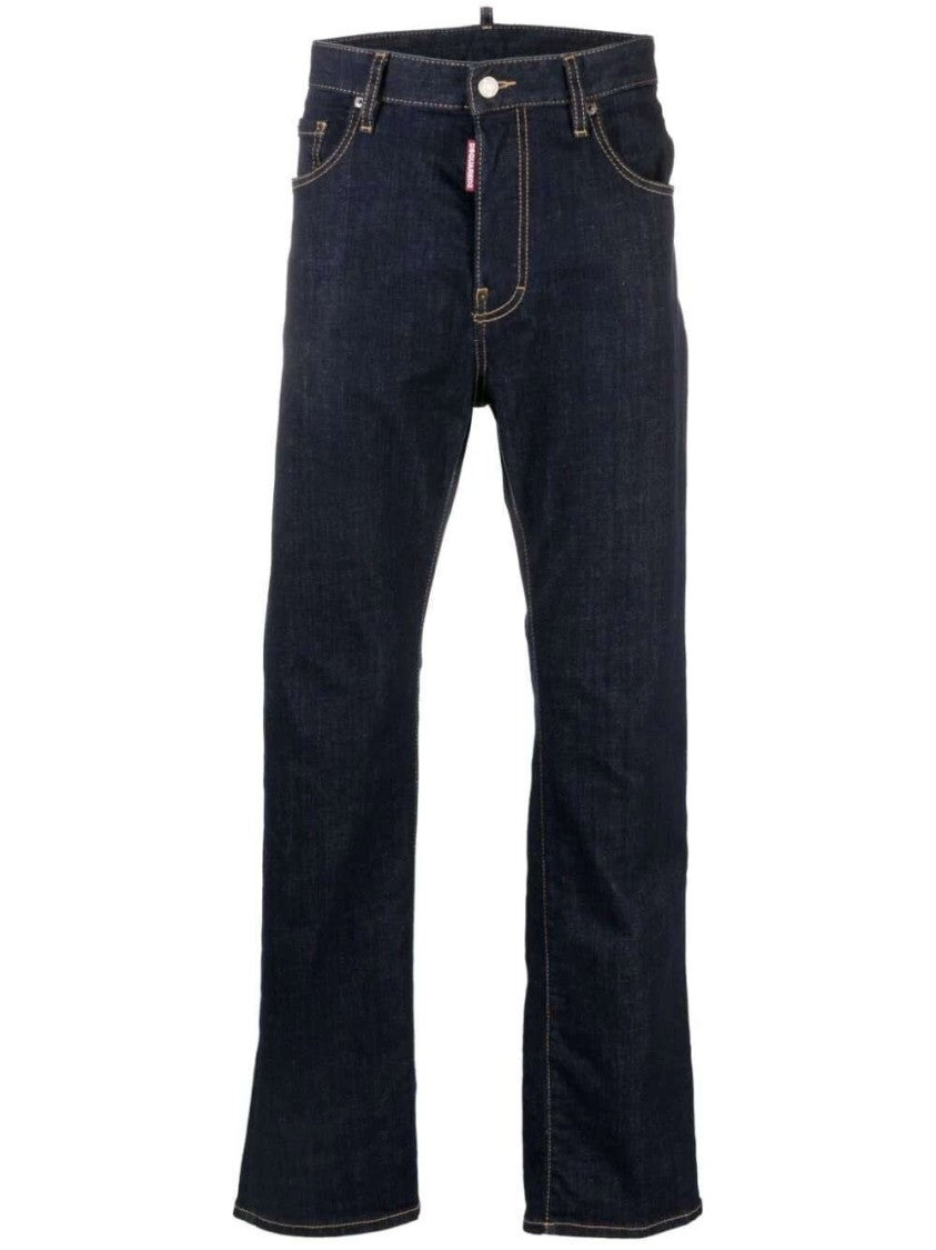 Dsquared2 Logo-Patch Slim-Leg Denim Jeans
