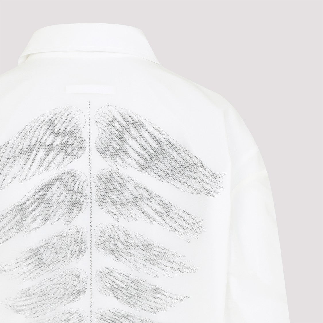 Jean Paul Gaultier Double Layer White Cotton Shirt With Graphic Accents