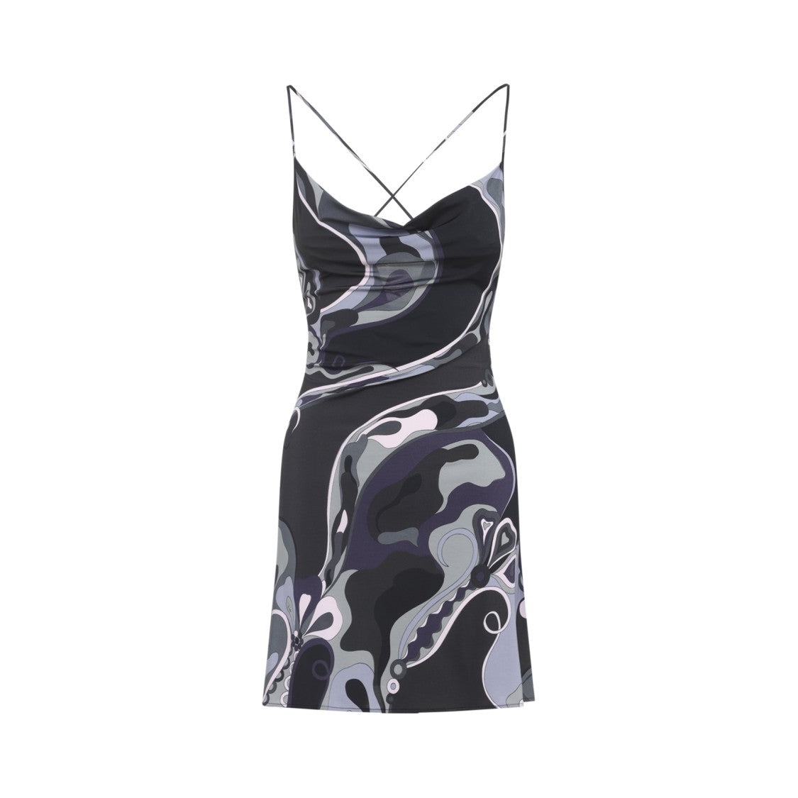 Pucci Black And Pink Viscose Mini Dress