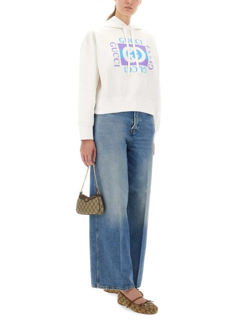 Gucci Relaxed Cropped Wide-Leg Jeans
