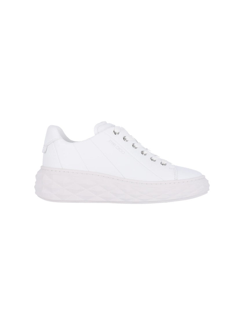 Jimmy Choo "Diamond Light Maxi/F" Sneakers – White