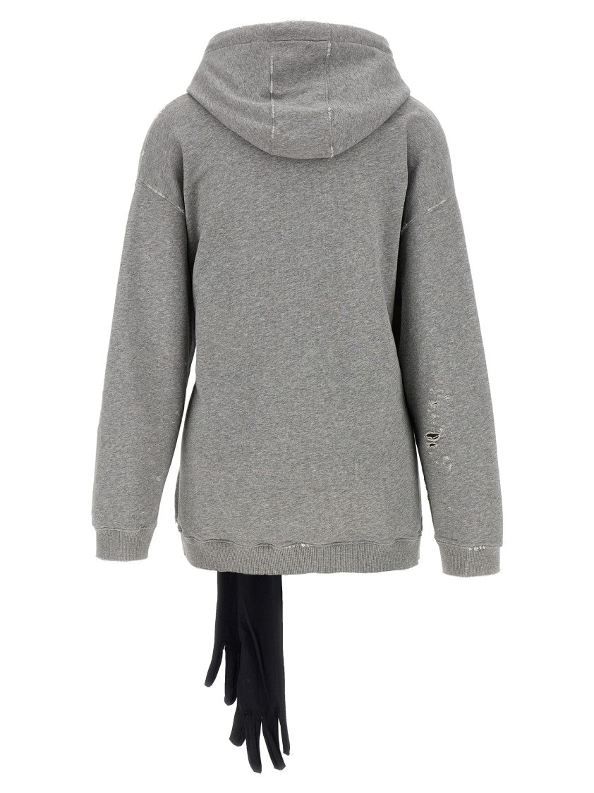 Mm6 By Maison Margiela Hoodie Dress With Gloves