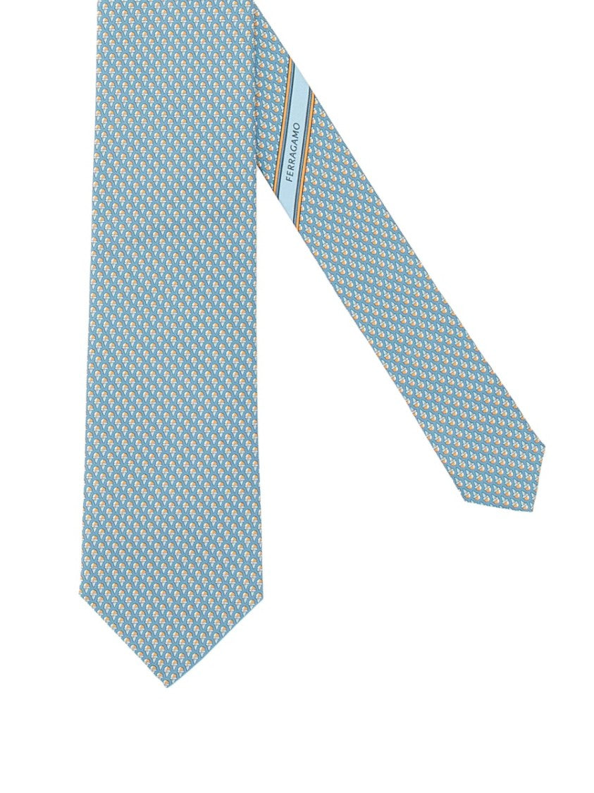 Ferragamo Refined Blue Silk Tie