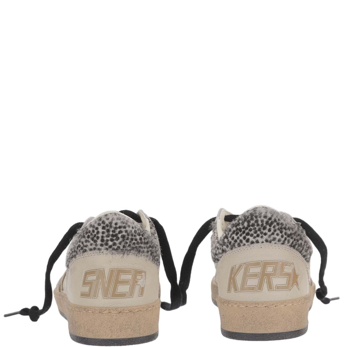 Golden Goose Nappa Leather Sneakers With Suede Star Patch And Animal Print Heel Tab