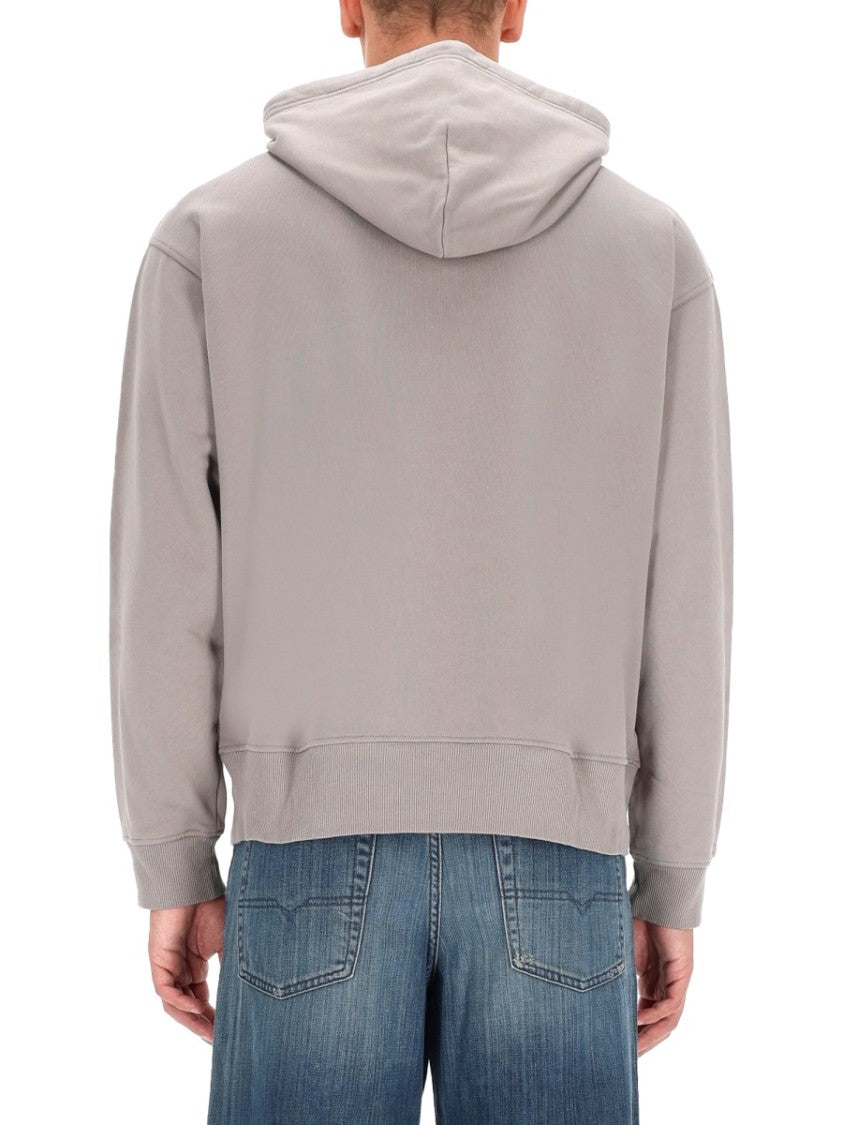 Diesel Relaxed Fit Hooded Grey Sweatshirt