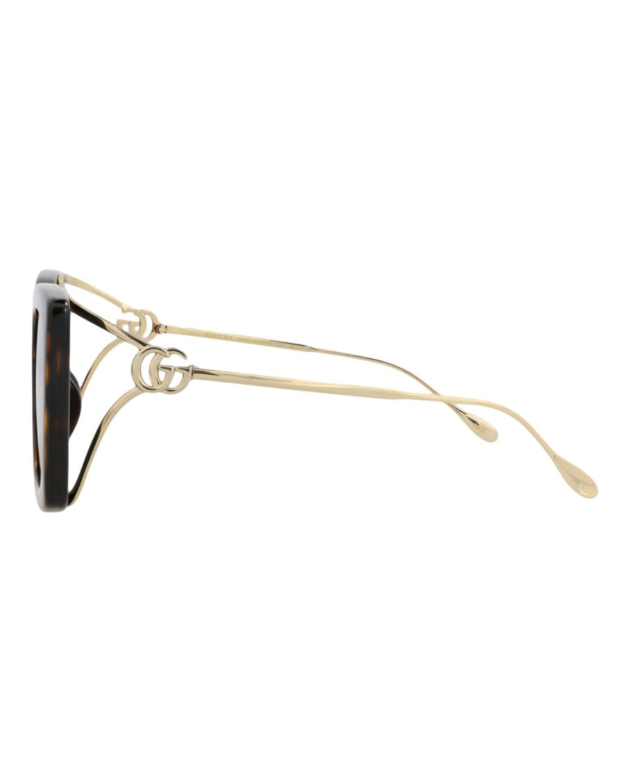 Gucci Square-Frame Non-Polarized Sunglasses With Double-G Logo Accents