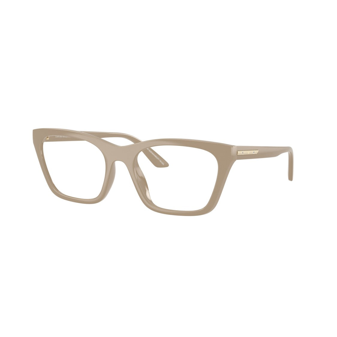 Emporio Armani Oversized Square Frame Eyeglasses With Gold-Tone Accents