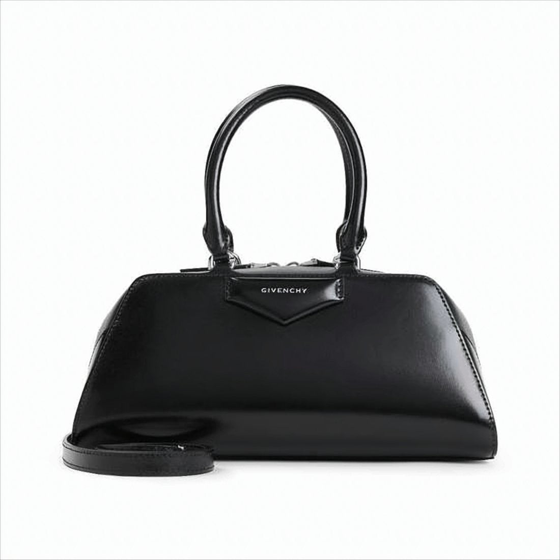 Givenchy Structured Black Calf Leather Tote Bag