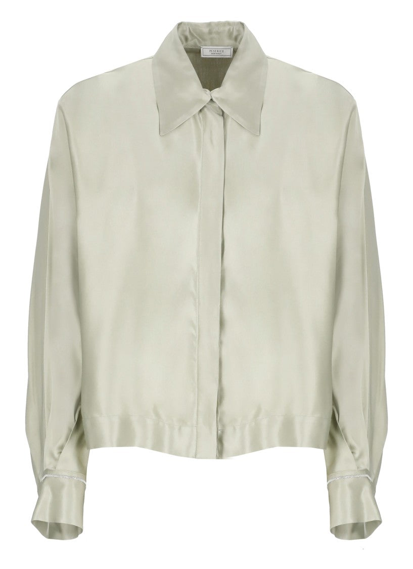 Peserico Green Viscose Shirt