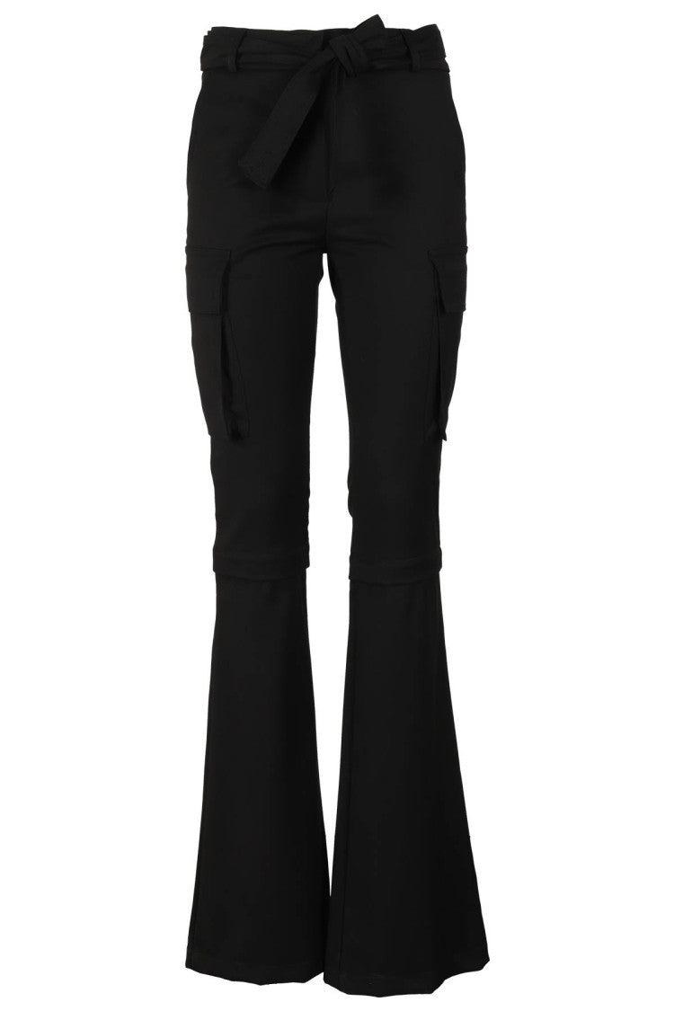 Andreâdamo Flannel Flare Cargo Trousers With Versatile Design