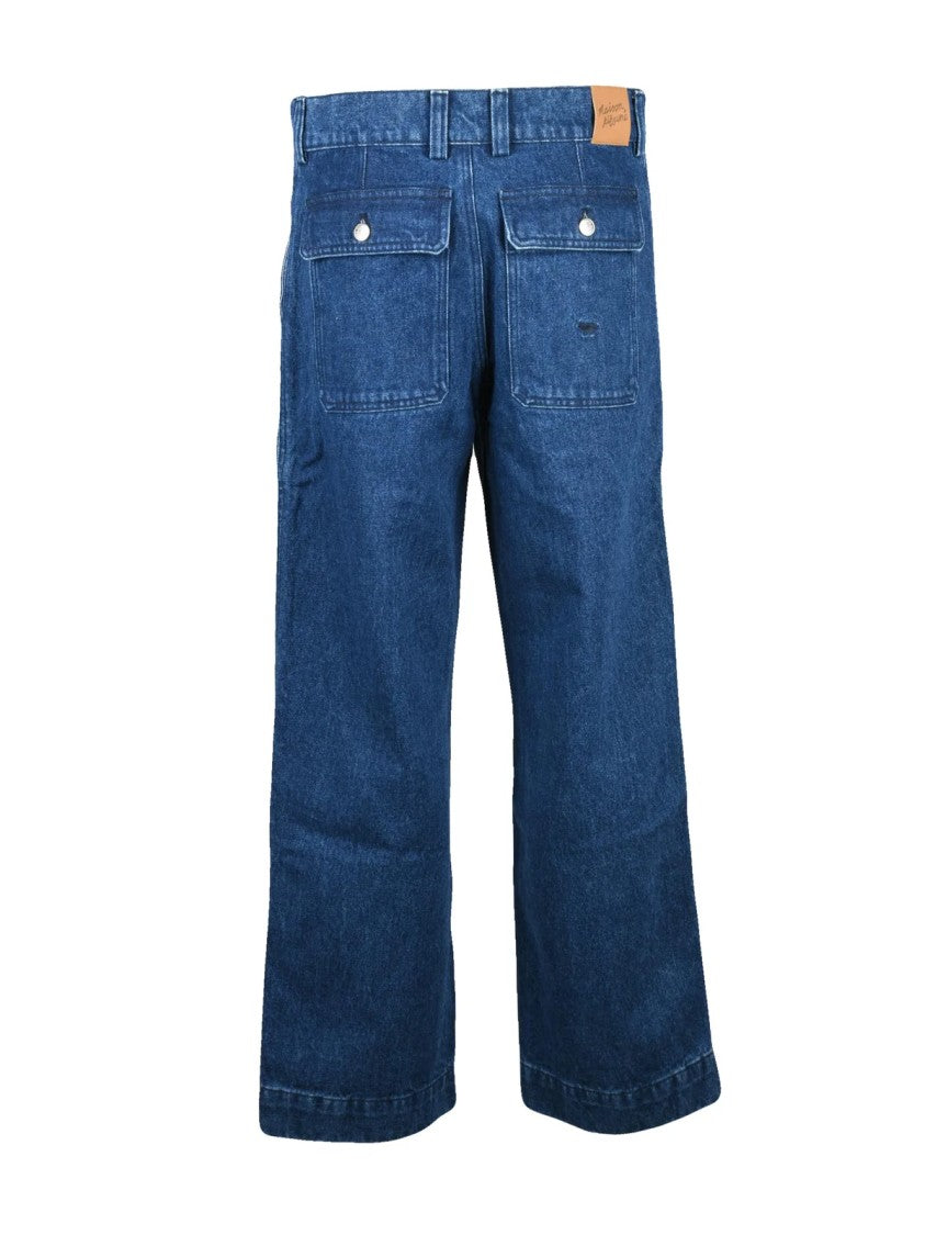Maison Kitsuné Blue Cotton Comfort Jeans