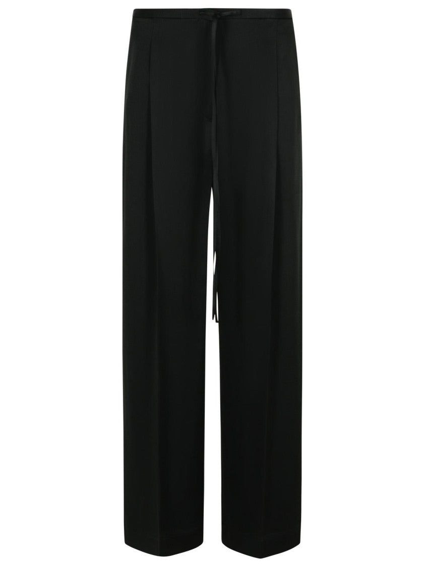 Róhe Black Acetate Blend Trousers