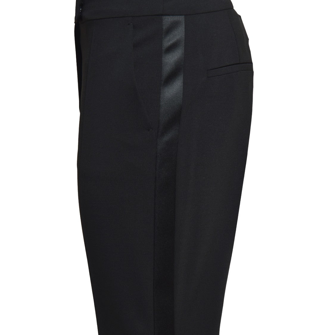 Max Mara Rino Pants In Black Virgin Wool And Mohair