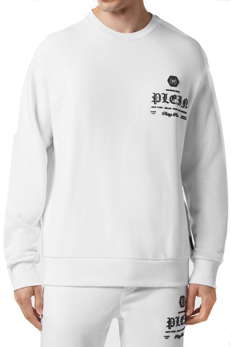 Philipp Plein White Cotton Sweatshirt