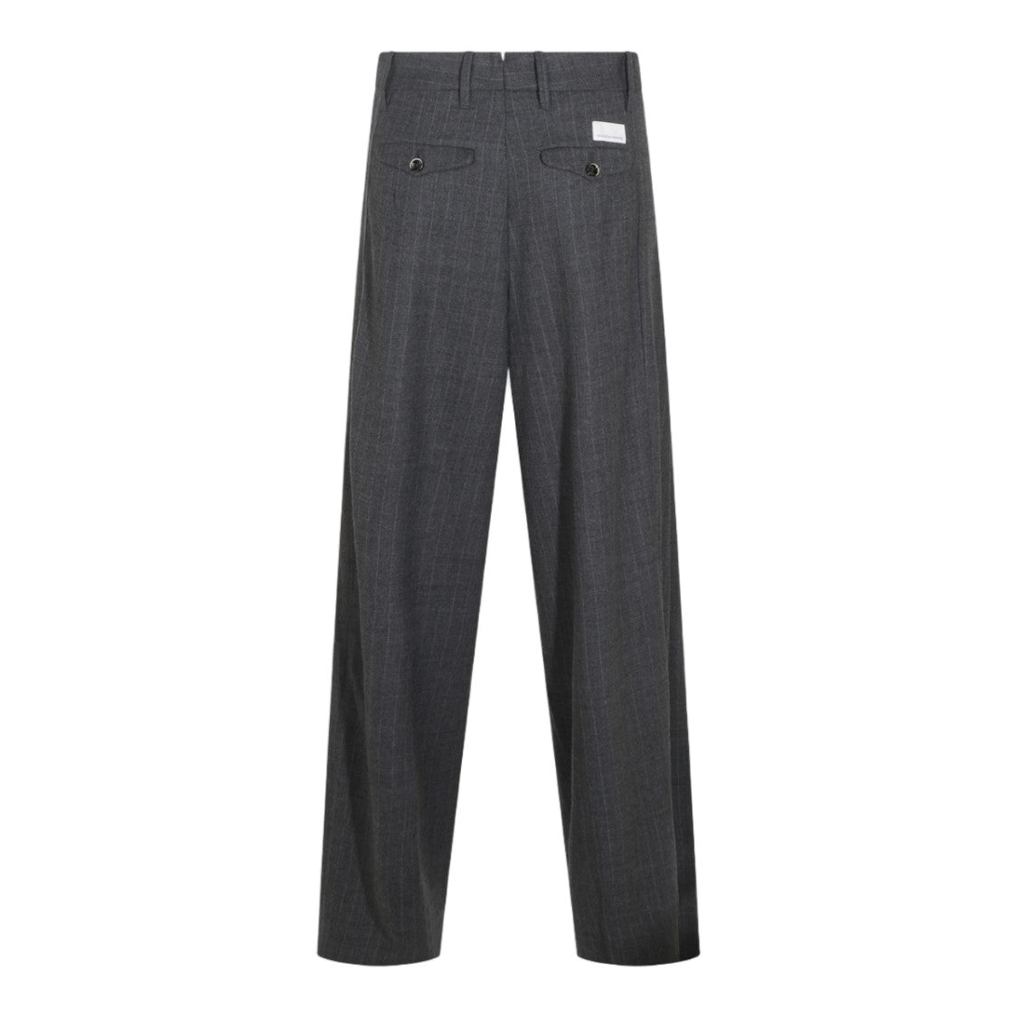 Nine In The Morning Straight-Leg Tailored Trousers With High Waist And Textured Fabric
