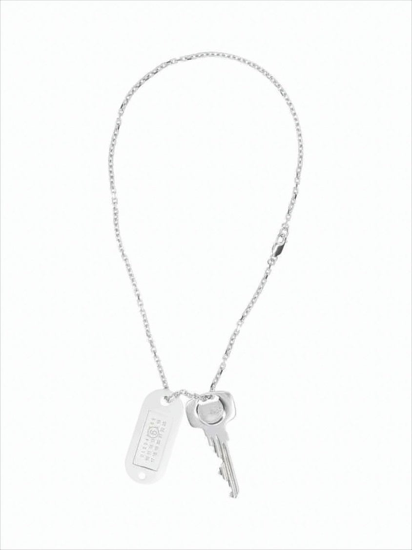 Mm6 By Maison Margiela Polished Brass Necklace With Key