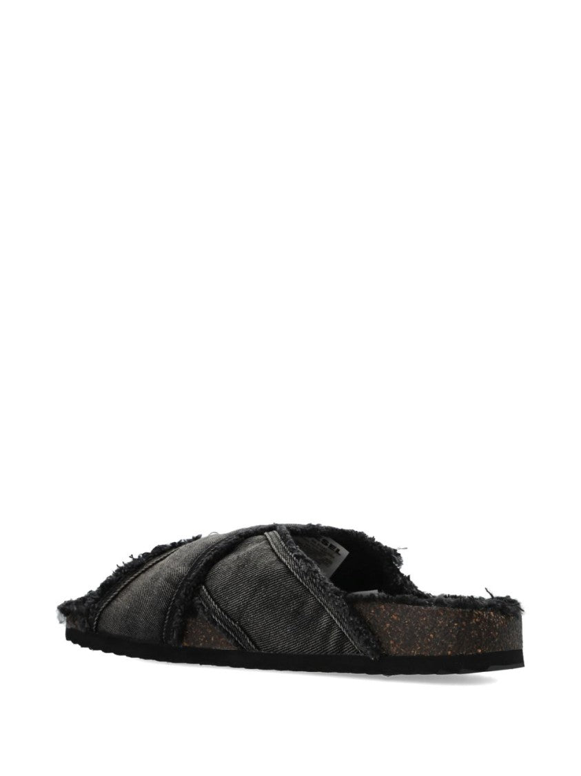 Diesel Slip-On Sandals With Crisscrossing Straps
