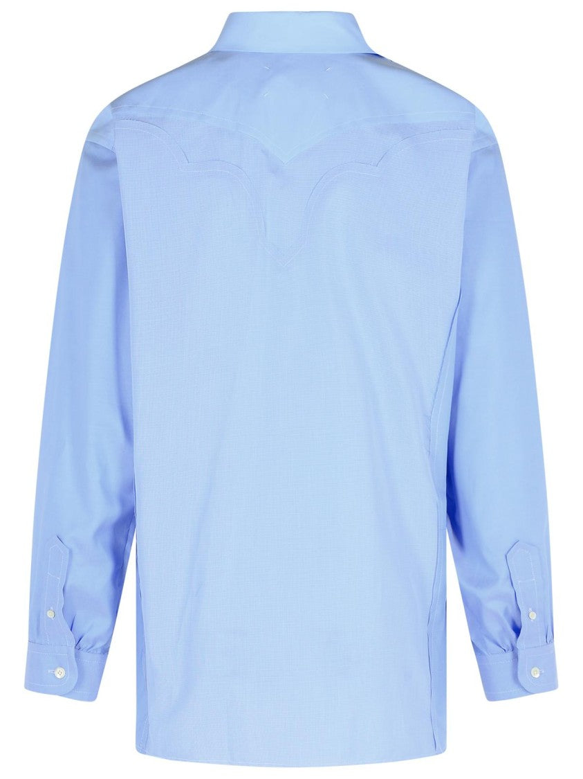 Maison Margiela Light Blue Cotton Shirt