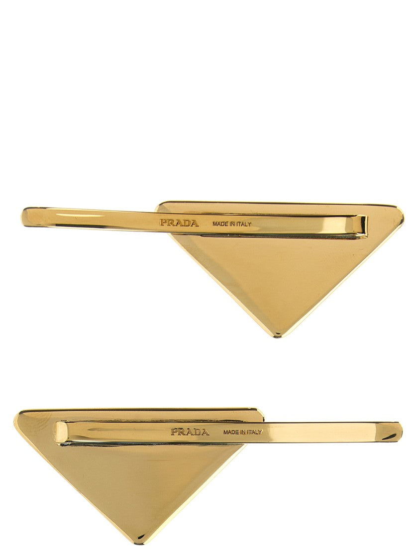 Prada Set Of 2 Logo Hair Clips