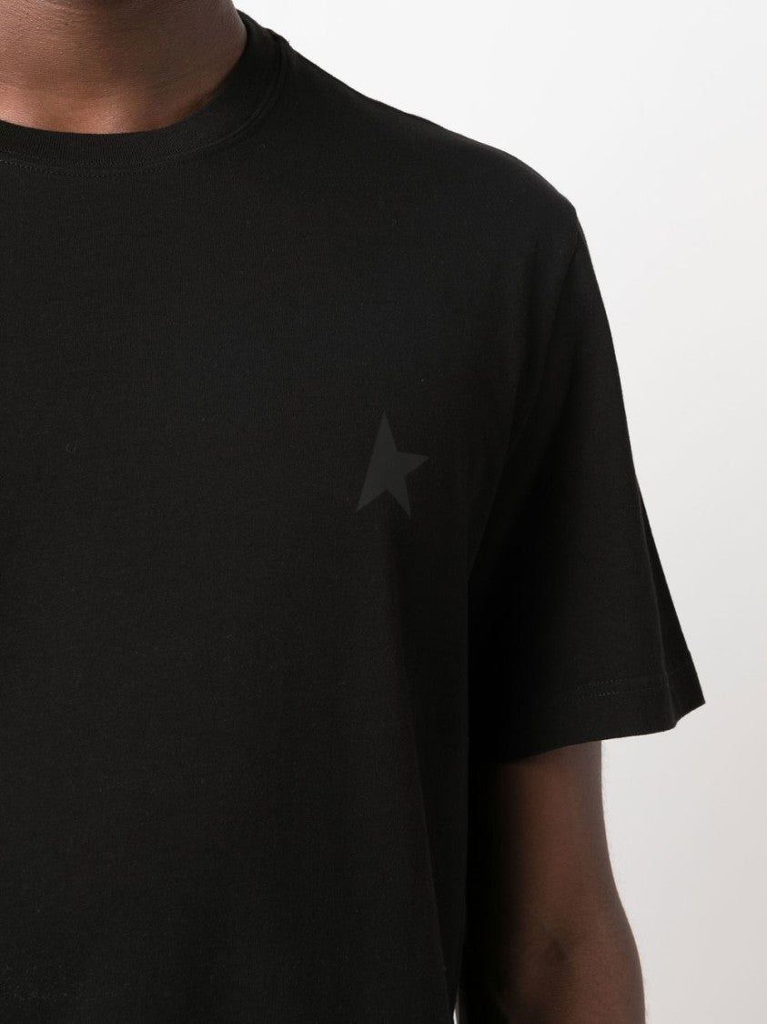 Golden Goose Black Silk And Nylon Star T-Shirt