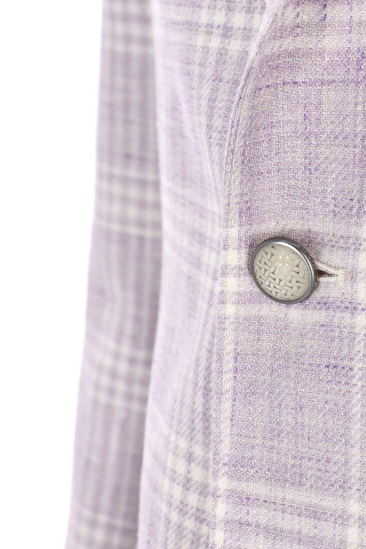 Tagliatore Montecarlo Line Linen-Wool Checked Jacket