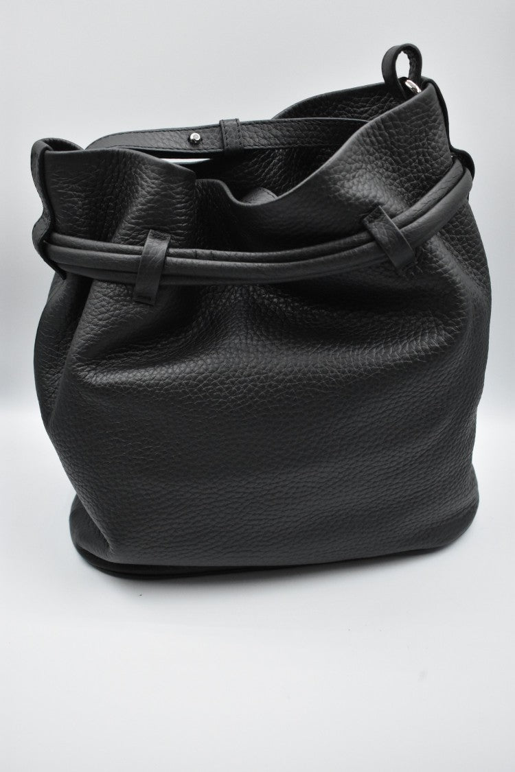 Orciani Soft Leather Shoulder Bag With Closure Detail